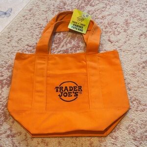 Trader Joe's Orange Canvas Tote Limited Edition